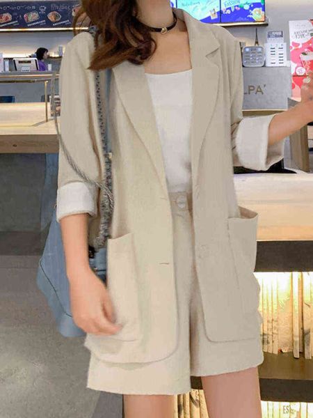 elegant 2 pieces blazer set women long sleeve jacket high waist shorts 2022 spring summer short suits female fashion outfits j220813, White;black
elegant 2 pieces blazer set women long sleeve jacket high waist shorts 2022 spring summer short suits female fashion outfits j220813, White;black