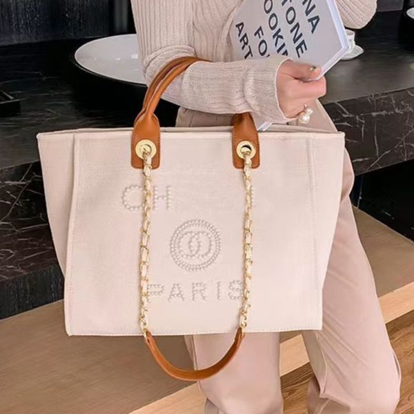 women's luxury classic evening bags brand ch handbags pearl tote canvas beach bag designers female portable shoulder large capacity big, Black;red
women's luxury classic evening bags brand ch handbags pearl tote canvas beach bag designers female portable shoulder large capacity big, Black;red