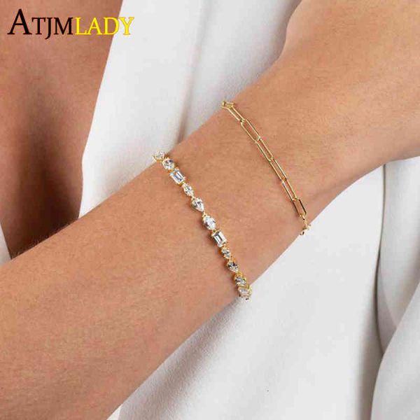 bangle designer jewelry 2021 summer selling iced out bling cz link chain bracelet geometric various shaped cubic zirconia tennis for women, Black
bangle designer jewelry 2021 summer selling iced out bling cz link chain bracelet geometric various shaped cubic zirconia tennis for women, Black