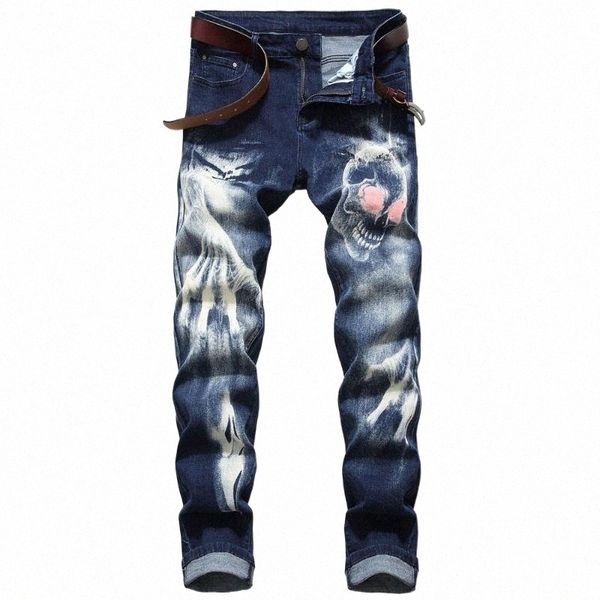 men's jeans high street stretch printed individuality design 3d skeleton pattern hip hop cowboys trousers slim fit denim pants b96z#, Blue
men's jeans high street stretch printed individuality design 3d skeleton pattern hip hop cowboys trousers slim fit denim pants b96z#, Blue