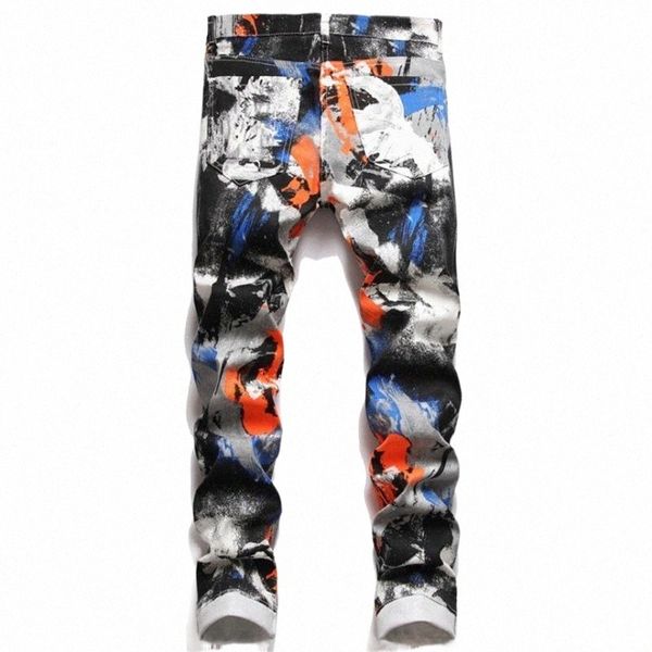 men's jeans 2022 european and american flower digital printing slim pants fashion stretch feet casual trousers 5675 44yo#, Blue
men's jeans 2022 european and american flower digital printing slim pants fashion stretch feet casual trousers 5675 44yo#, Blue