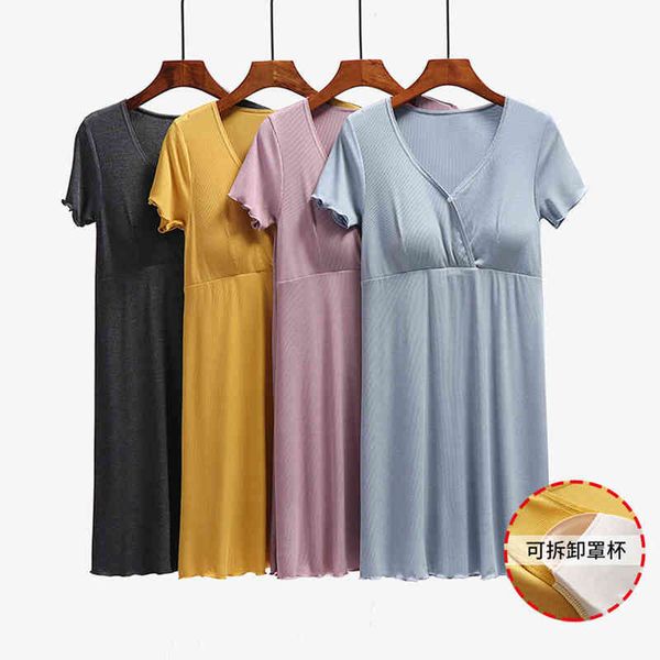 fdfklak with breast pad breastfeeding nightgown for pregnant woman summer short sleeve maternity pregnancy nursing nightgown j220813, White
fdfklak with breast pad breastfeeding nightgown for pregnant woman summer short sleeve maternity pregnancy nursing nightgown j220813, White