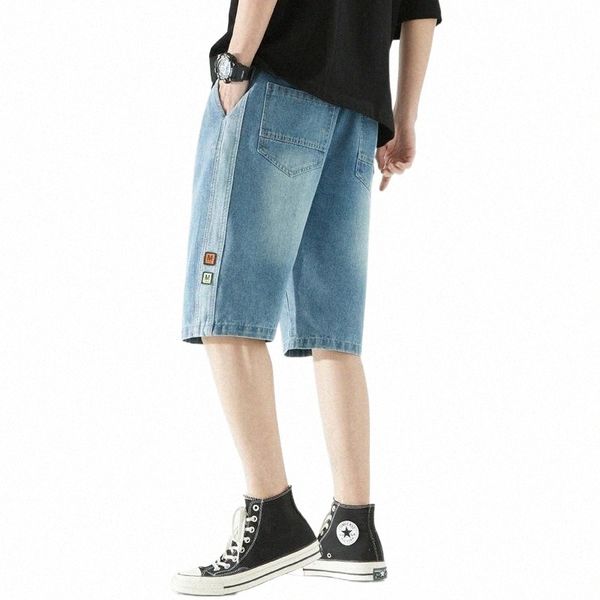 stitching denim shorts five-point retro daddy streetwear hip-hop men's clothes casual sports loose pants tide brand jeans 24uz#, Blue
stitching denim shorts five-point retro daddy streetwear hip-hop men's clothes casual sports loose pants tide brand jeans 24uz#, Blue