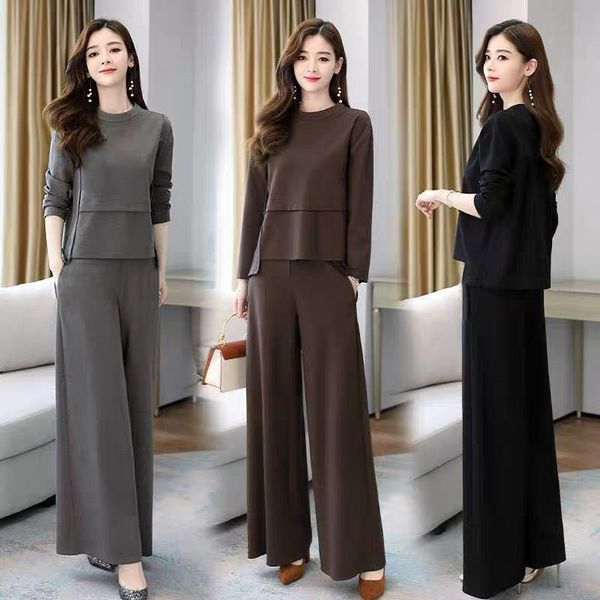 women's casual and wide leg pants two peice suit spring autumn korean plus size clothing matching sets for women 220819, White
women's casual and wide leg pants two peice suit spring autumn korean plus size clothing matching sets for women 220819, White