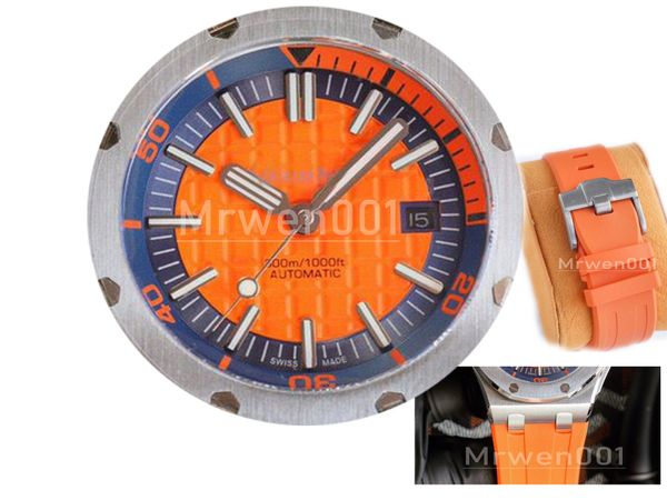 wen- super factory quality men's watch 5atm automatic mechanical movement 15710 series model rubber belt buckle fashion luminous orolog, Slivery;brown
wen- super factory quality men's watch 5atm automatic mechanical movement 15710 series model rubber belt buckle fashion luminous orolog, Slivery;brown