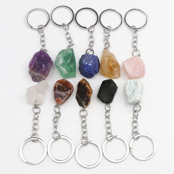natural raw ore irregular stone key rings gem quartz fluorite amethyst pendants keychain charms diy jewelry making keyholder accessorie, Slivery;golden
natural raw ore irregular stone key rings gem quartz fluorite amethyst pendants keychain charms diy jewelry making keyholder accessorie, Slivery;golden