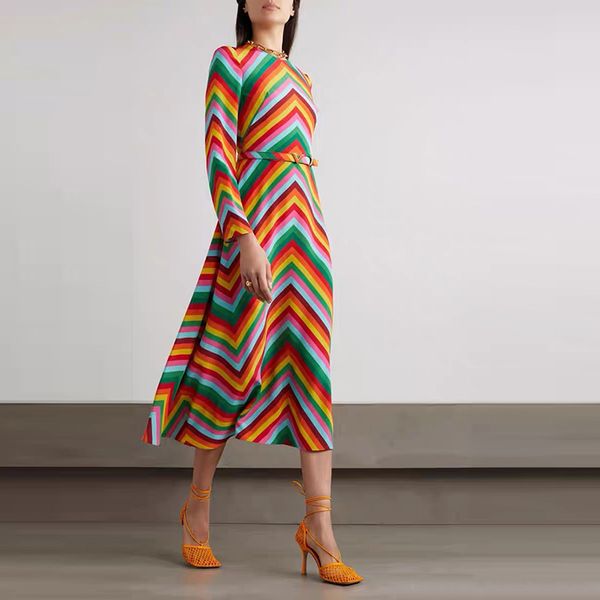 high street fashion women dress summer elegant striped printed midi vestidos o-neck collar 9/10 sleeve sashes sliming dresses, Black;gray
high street fashion women dress summer elegant striped printed midi vestidos o-neck collar 9/10 sleeve sashes sliming dresses, Black;gray