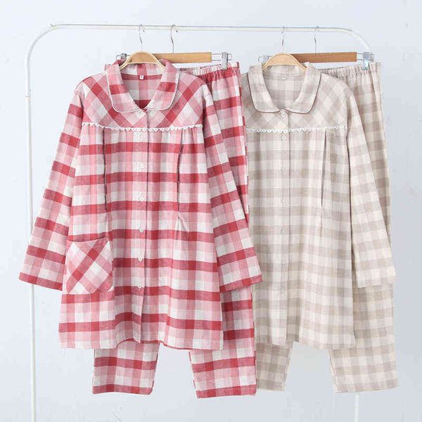 fdfklak sxxl large size spring autumn plaid nursing mothers clothes 100 cotton breastfeeding pyjamas mothership nightwear j220813, White
fdfklak sxxl large size spring autumn plaid nursing mothers clothes 100 cotton breastfeeding pyjamas mothership nightwear j220813, White
