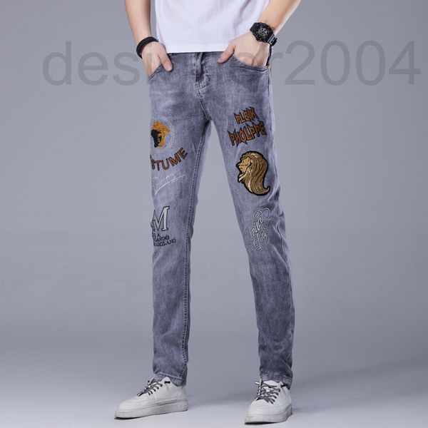 men's jeans designer trendy jeans men's spring and summer 2022 new washed personalized drill letter embroidery slim fit elastic le, Blue
men's jeans designer trendy jeans men's spring and summer 2022 new washed personalized drill letter embroidery slim fit elastic le, Blue
