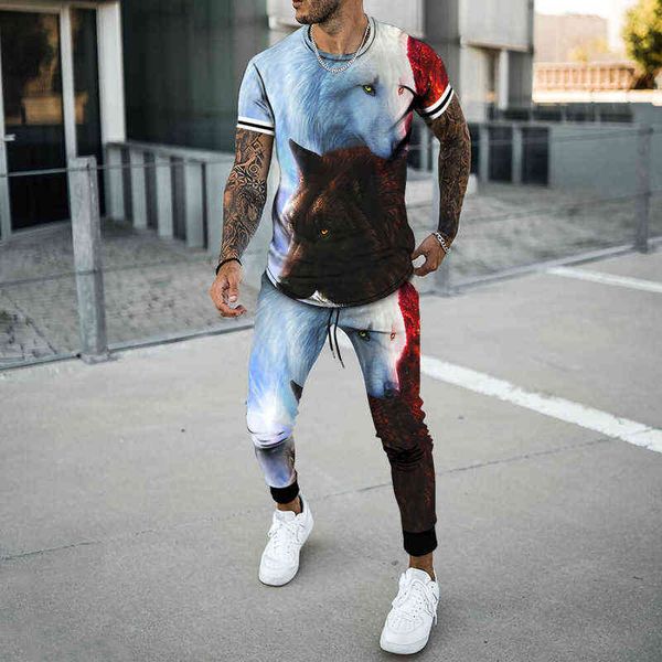 men's short sleeve trend retro tshirts joogers 3d print summer men suit tshirt long pants 2 piece sets sport trousers tracksuit t220819, Gray
men's short sleeve trend retro tshirts joogers 3d print summer men suit tshirt long pants 2 piece sets sport trousers tracksuit t220819, Gray