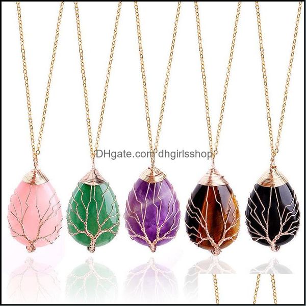 pendant necklaces oval natural stone necklace jewelry copper line wrapped tree of life for women charm drop delivery 2021 dhgirlsshop dhwtr, Silver
pendant necklaces oval natural stone necklace jewelry copper line wrapped tree of life for women charm drop delivery 2021 dhgirlsshop dhwtr, Silver