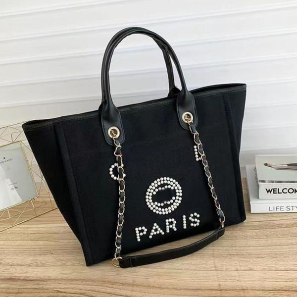 fashion luxury women's evening bags brand ch handbags pearl tote canvas beach bag designers female portable shoulder large capacity big, Black;red
fashion luxury women's evening bags brand ch handbags pearl tote canvas beach bag designers female portable shoulder large capacity big, Black;red