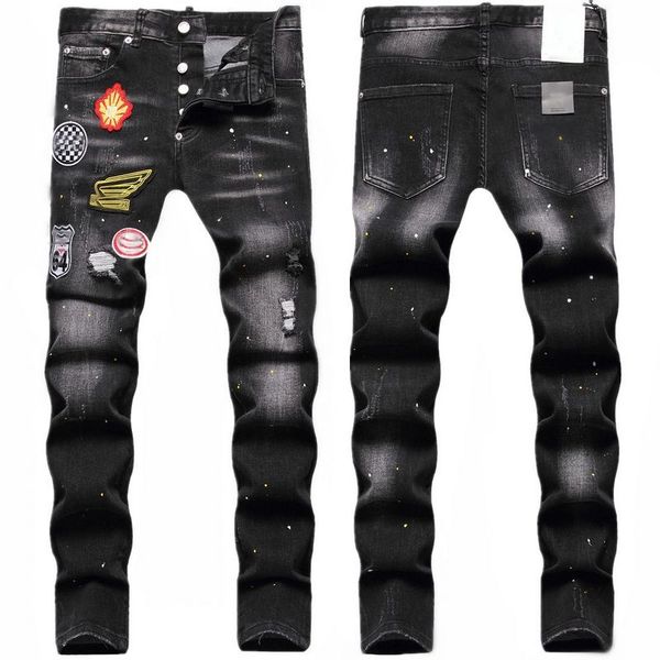 new men's jeans summer ripped patch mid-waist button washed fashion slim trousers denim pants mm0hf93jeans, Blue
new men's jeans summer ripped patch mid-waist button washed fashion slim trousers denim pants mm0hf93jeans, Blue