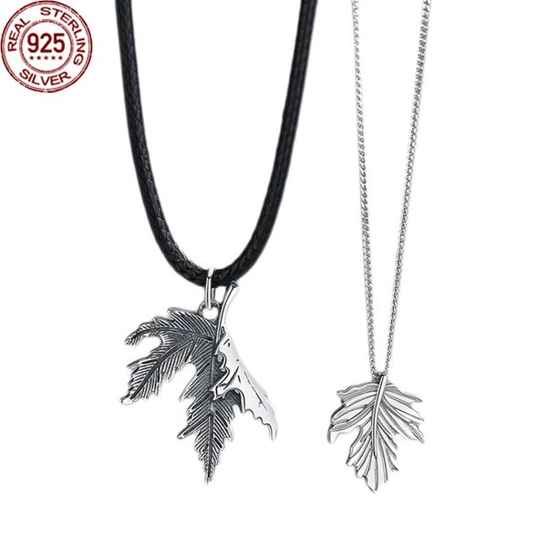 creative maple leaf couple necklace strands a pair of pure silver fresh minority design thai clavicle chain wensen series jewelry fine fashi, Black
creative maple leaf couple necklace strands a pair of pure silver fresh minority design thai clavicle chain wensen series jewelry fine fashi, Black