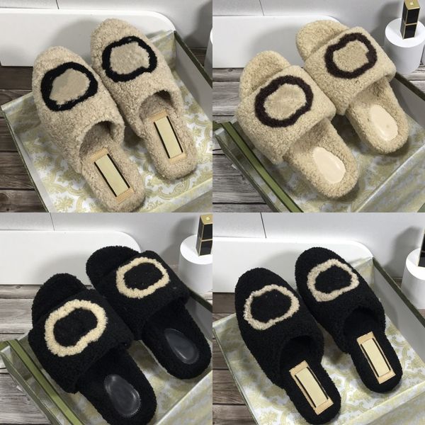 slippers paris fashion fur women wool slide sandal double g designer thick bottom fluffy half slides slip on flat heel, Black
slippers paris fashion fur women wool slide sandal double g designer thick bottom fluffy half slides slip on flat heel, Black