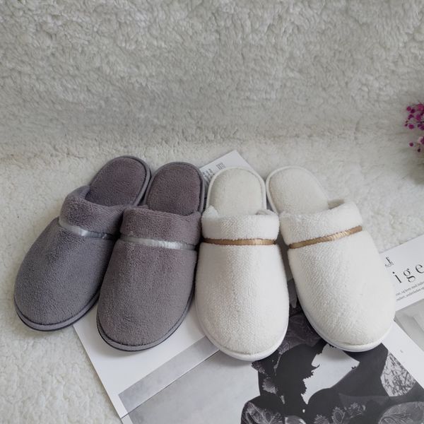 five-star l air travel resort upscale slippers ribbon thickened coral velvet disposable slippers, Black
five-star l air travel resort upscale slippers ribbon thickened coral velvet disposable slippers, Black