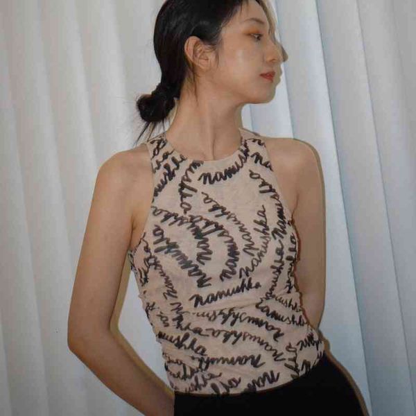 women's knits tees spring and summer letters personalized printed vest women's round neck slim casual pullover elastic sling cqzc, White
women's knits tees spring and summer letters personalized printed vest women's round neck slim casual pullover elastic sling cqzc, White