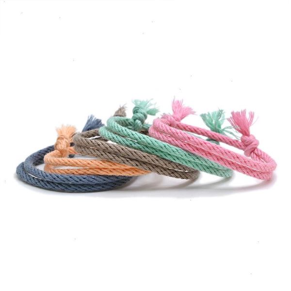 lucky pure colour rope strands bracelet women men handmade woven cotton string couple friendship jewelry 14 colors, Black
lucky pure colour rope strands bracelet women men handmade woven cotton string couple friendship jewelry 14 colors, Black