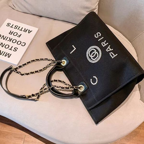 fashion luxury women's handbags beach bags brand ch designers pearl tote canvas evening bag ladies girl backpack female portable large
fashion luxury women's handbags beach bags brand ch designers pearl tote canvas evening bag ladies girl backpack female portable large