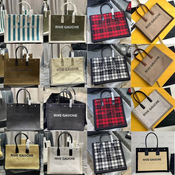 luxury designer womens bag striped canvas leather rive gauche bucket tote bag large beach handbags travel satchel wallet
luxury designer womens bag striped canvas leather rive gauche bucket tote bag large beach handbags travel satchel wallet