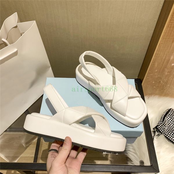 fashion quilted nappa leather crisscross flatform sandals luxury slipper women shoes white black flat summer sandal womens designer bea
fashion quilted nappa leather crisscross flatform sandals luxury slipper women shoes white black flat summer sandal womens designer bea