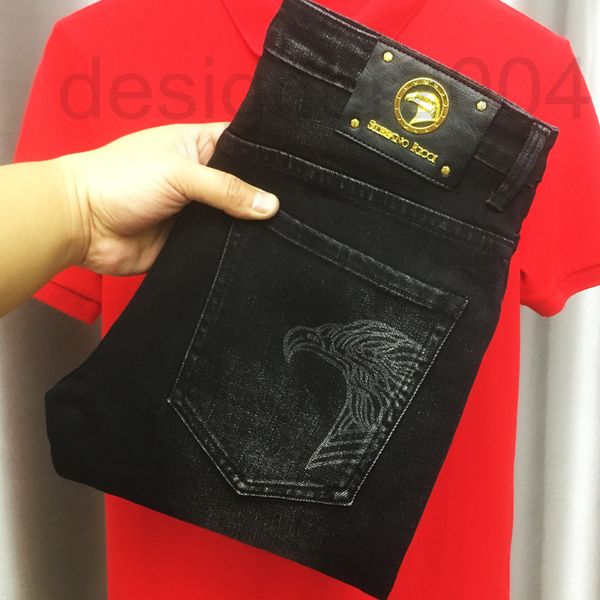men's jeans designer trendy brand spring and summer new men's european version slim fit little foot trendy eagle stamping fashion, Blue
men's jeans designer trendy brand spring and summer new men's european version slim fit little foot trendy eagle stamping fashion, Blue