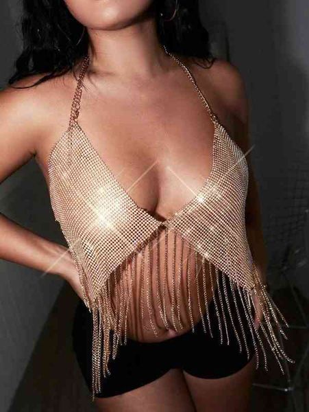 women shiny rhinestone tank diamond tassel deep v neck chain crop shirt for night club party halter t220819, White
women shiny rhinestone tank diamond tassel deep v neck chain crop shirt for night club party halter t220819, White