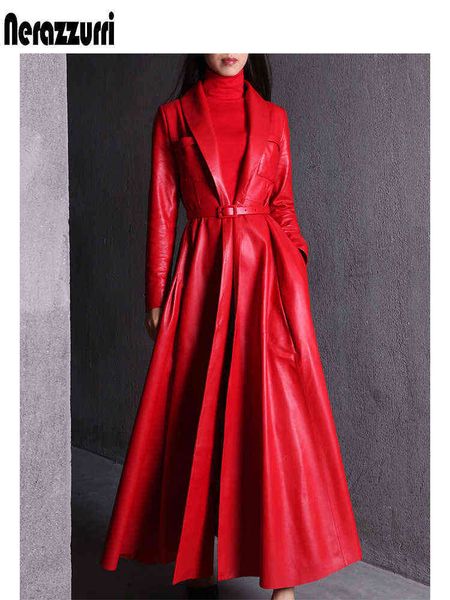 nerazzurri red black maxi pu leather trench coat for women extra long skirted elegant overcoat fashion 5xl 6xl 7xl t220810
nerazzurri red black maxi pu leather trench coat for women extra long skirted elegant overcoat fashion 5xl 6xl 7xl t220810