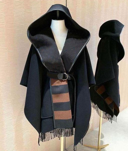 designer womens cape autumn and winter woolen cloak coat belt waist slim hooded jacket windbreaker print coats fashion style women loose, Black
designer womens cape autumn and winter woolen cloak coat belt waist slim hooded jacket windbreaker print coats fashion style women loose, Black