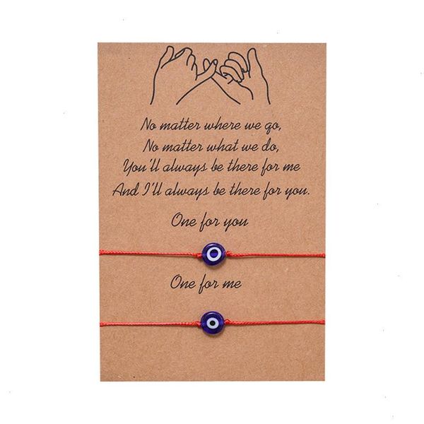 pinky promise blue evil strand eye woven paper card bracelet women adjustable lucky red string bracelets femme fashion jewelry, Black
pinky promise blue evil strand eye woven paper card bracelet women adjustable lucky red string bracelets femme fashion jewelry, Black