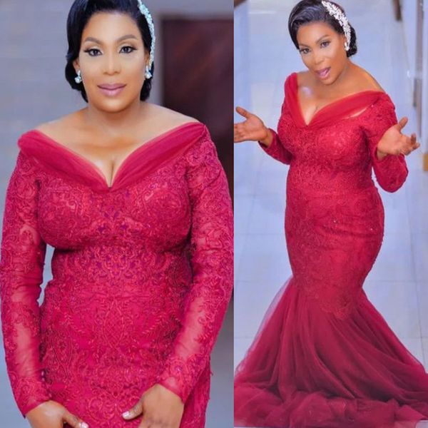 2022 plus size arabic aso ebi burgundy lace mermaid prom dresses long sleeves evening formal party second reception birthday engagement gown, Black
2022 plus size arabic aso ebi burgundy lace mermaid prom dresses long sleeves evening formal party second reception birthday engagement gown, Black