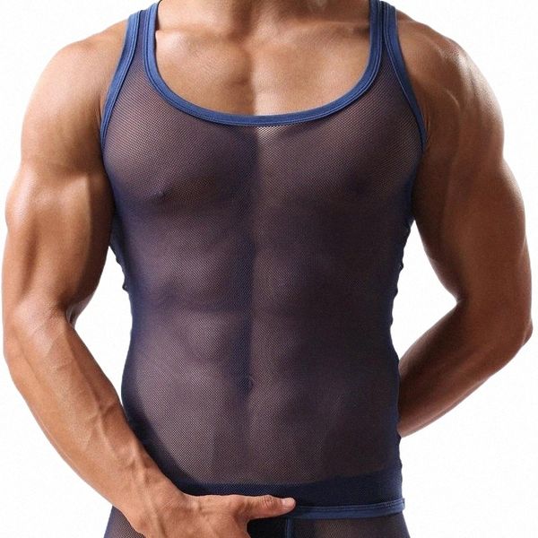 men' tank men with transparent mesh fabric see though sleeveless breathable tight-fitting vest d3me#, White;black
men' tank men with transparent mesh fabric see though sleeveless breathable tight-fitting vest d3me#, White;black