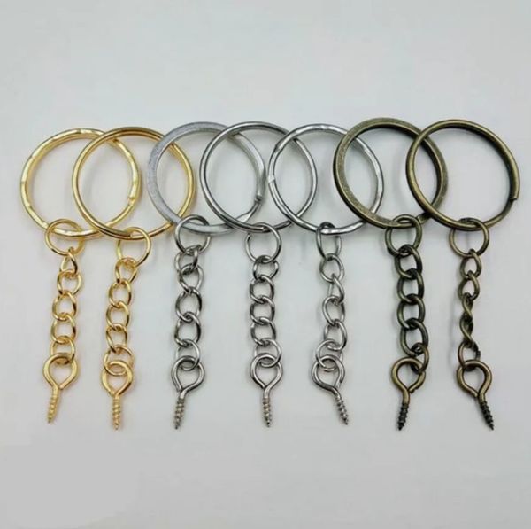 50pcs 25mm screw eye pin key chain ring keychain 3color rings lobster clasps split rings with jewelry making 220819, Slivery;golden
50pcs 25mm screw eye pin key chain ring keychain 3color rings lobster clasps split rings with jewelry making 220819, Slivery;golden