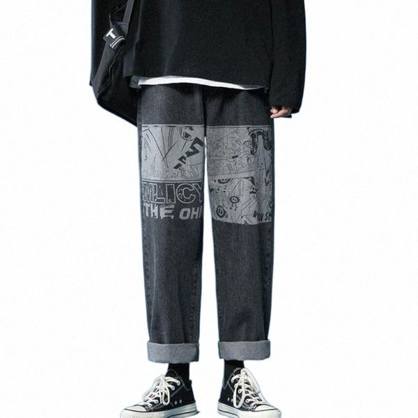 men's jeans emo men streetwear korean fashion cyber y2k black cartoon pants baggy elastic high waist trousers alt fairy grunge clothes, Blue
men's jeans emo men streetwear korean fashion cyber y2k black cartoon pants baggy elastic high waist trousers alt fairy grunge clothes, Blue