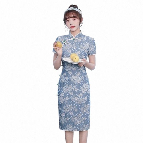 ethnic clothing flower embroidery chiffon knee-length qipao traditional chinese women short sleeve dress daily student lace cheongsam k0kb#, Red
ethnic clothing flower embroidery chiffon knee-length qipao traditional chinese women short sleeve dress daily student lace cheongsam k0kb#, Red