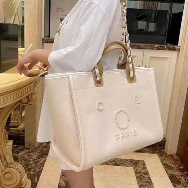 luxury fashion women's handbags evening bags brand ch pearl tote canvas beach bag female portable large capacity big handbag designers
luxury fashion women's handbags evening bags brand ch pearl tote canvas beach bag female portable large capacity big handbag designers