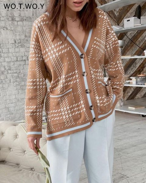 wotwoy jacquard knitted v-neck cardigan women autumn winter buttons-up loose printed sweater female kimono cardigans knit, White;black
wotwoy jacquard knitted v-neck cardigan women autumn winter buttons-up loose printed sweater female kimono cardigans knit, White;black