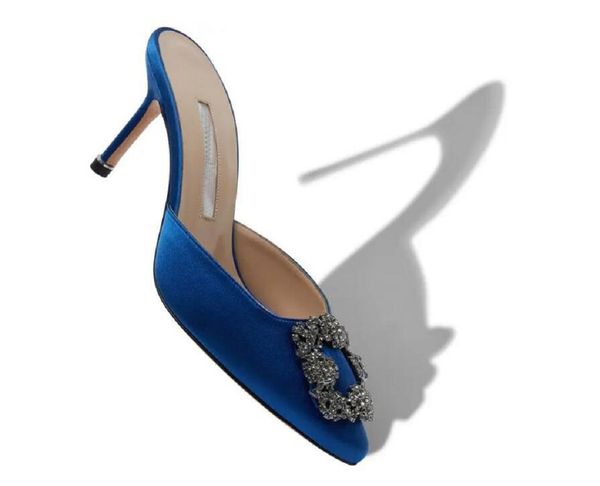 women dress pump slipper ligh blue satin jewel buckle mules sandals strass high heel shoes pointed toe party wedding pumps with box, Black
women dress pump slipper ligh blue satin jewel buckle mules sandals strass high heel shoes pointed toe party wedding pumps with box, Black