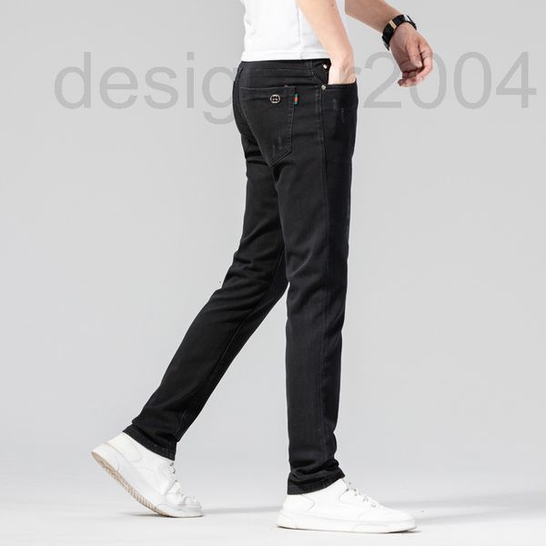 men's jeans designer european pure black jeans men's slim little feet spring and summer thin high-end versatile business elastic c, Blue
men's jeans designer european pure black jeans men's slim little feet spring and summer thin high-end versatile business elastic c, Blue