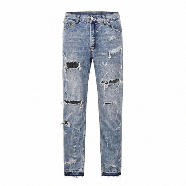 men's jeans ripped hole distressed washed straight mens pants oversized casual streetwear loose denim trousers retro harajuku jean m6cz, Blue
men's jeans ripped hole distressed washed straight mens pants oversized casual streetwear loose denim trousers retro harajuku jean m6cz, Blue