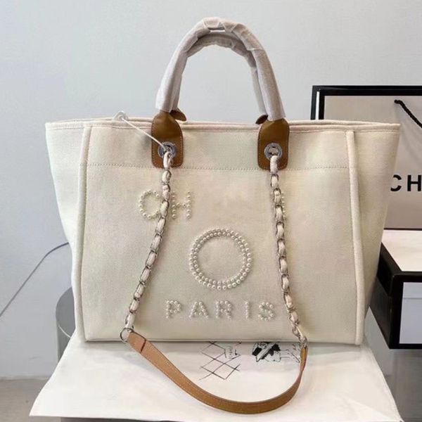 fashion luxury women's handbags evening bags brand ch pearl tote canvas beach bag designers female portable large capacity big handbag
fashion luxury women's handbags evening bags brand ch pearl tote canvas beach bag designers female portable large capacity big handbag