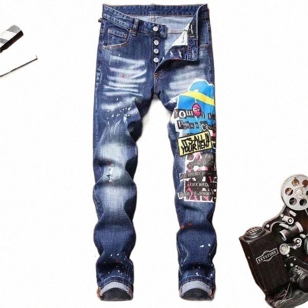 men's jeans 2022 classic trend streetwear denim desingner ripped clothing c1o1#, Blue
men's jeans 2022 classic trend streetwear denim desingner ripped clothing c1o1#, Blue