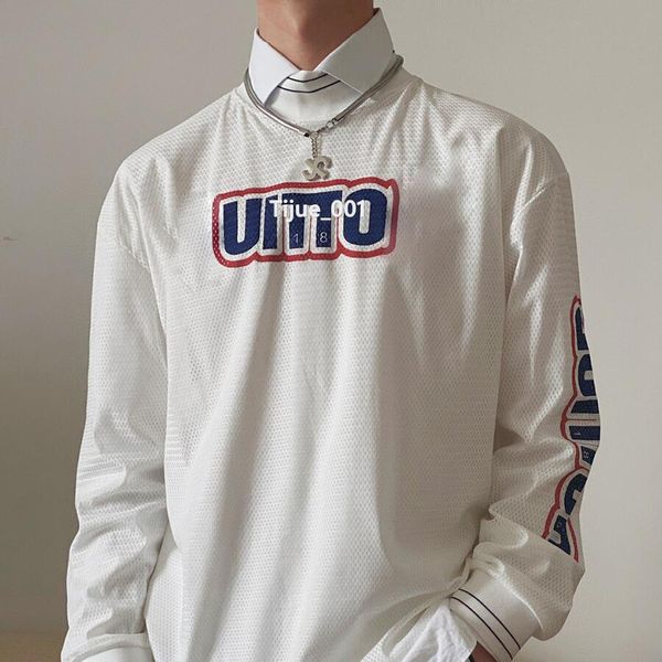 22fw italy new classic letters high street mesh long sleeve sweatshirt early spring autumn man women breathable crewneck pullover fashion ca, Black
22fw italy new classic letters high street mesh long sleeve sweatshirt early spring autumn man women breathable crewneck pullover fashion ca, Black