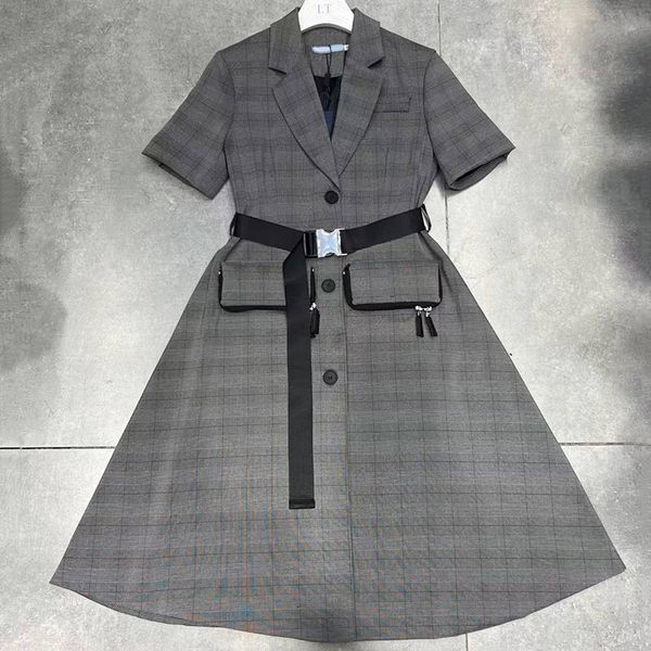 lady elegant dresses fashion pocket designer dress personality lapel neck long skirts clothing, Black;gray
lady elegant dresses fashion pocket designer dress personality lapel neck long skirts clothing, Black;gray