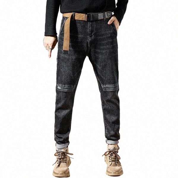 men's jeans fashion for men stretch spring autumn black gray slim straight pockets desinger style streetwear denim trousrs no belt i3t1, Blue
men's jeans fashion for men stretch spring autumn black gray slim straight pockets desinger style streetwear denim trousrs no belt i3t1, Blue