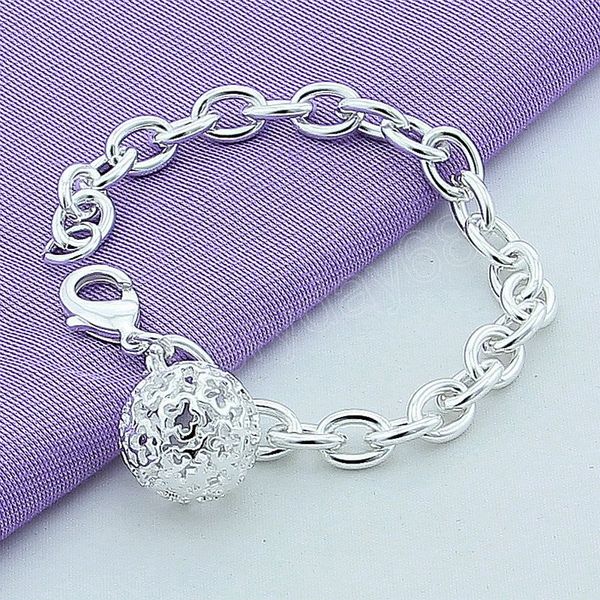 925 sterling silver round hollow ball pendant bracelet for women charm wedding engagement fashion party jewelry, Golden;silver
925 sterling silver round hollow ball pendant bracelet for women charm wedding engagement fashion party jewelry, Golden;silver