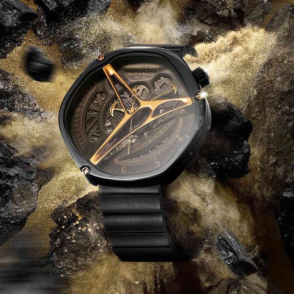 hexagon dial quartz men's wrist watches 2022 luxury auto skeleton big golden stainless steel for business lover gift, Slivery;brown
hexagon dial quartz men's wrist watches 2022 luxury auto skeleton big golden stainless steel for business lover gift, Slivery;brown