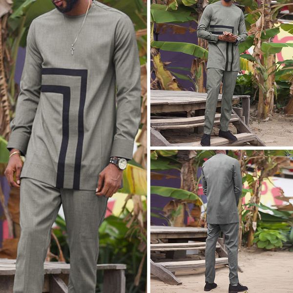 dashiki african men clothes set pant 2 pieces outfit set grey fashion thermoprint african suits for men shirt with trouser 220819, Gray
dashiki african men clothes set pant 2 pieces outfit set grey fashion thermoprint african suits for men shirt with trouser 220819, Gray