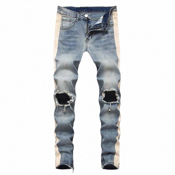 men's jeans lines stripe big holes ripped streetwear zipper slim skinny stretch denim pencil pants trousers blue black i9bq#
men's jeans lines stripe big holes ripped streetwear zipper slim skinny stretch denim pencil pants trousers blue black i9bq#