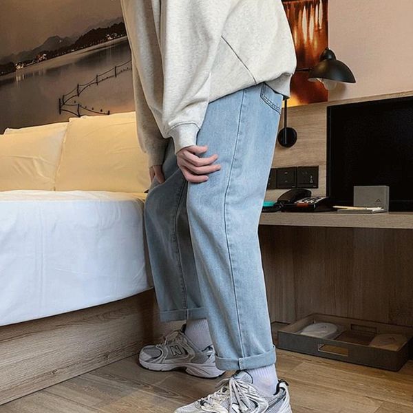 men's jeans large size men s-3xl solid retro straight teenagers ulzzang denim ankle-length trousers comfort all-match homme basic chicm, Blue
men's jeans large size men s-3xl solid retro straight teenagers ulzzang denim ankle-length trousers comfort all-match homme basic chicm, Blue
